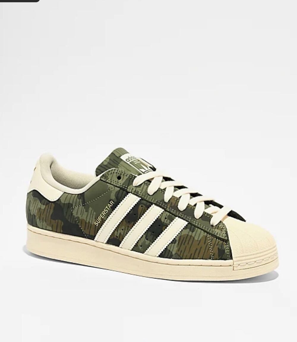 adidas Superstar ADV Camo Cream White Gold KI5142 Men's Size 8